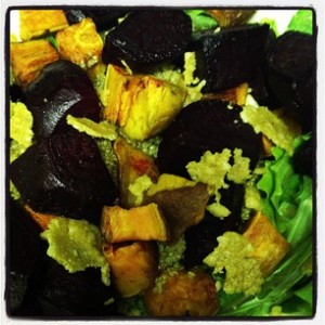 Beets, Quinoa & Sweet Potato w: Lemon Poppyseed Dressing
