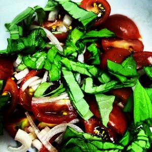Cherry Tomato and Basil Fragrant Salad